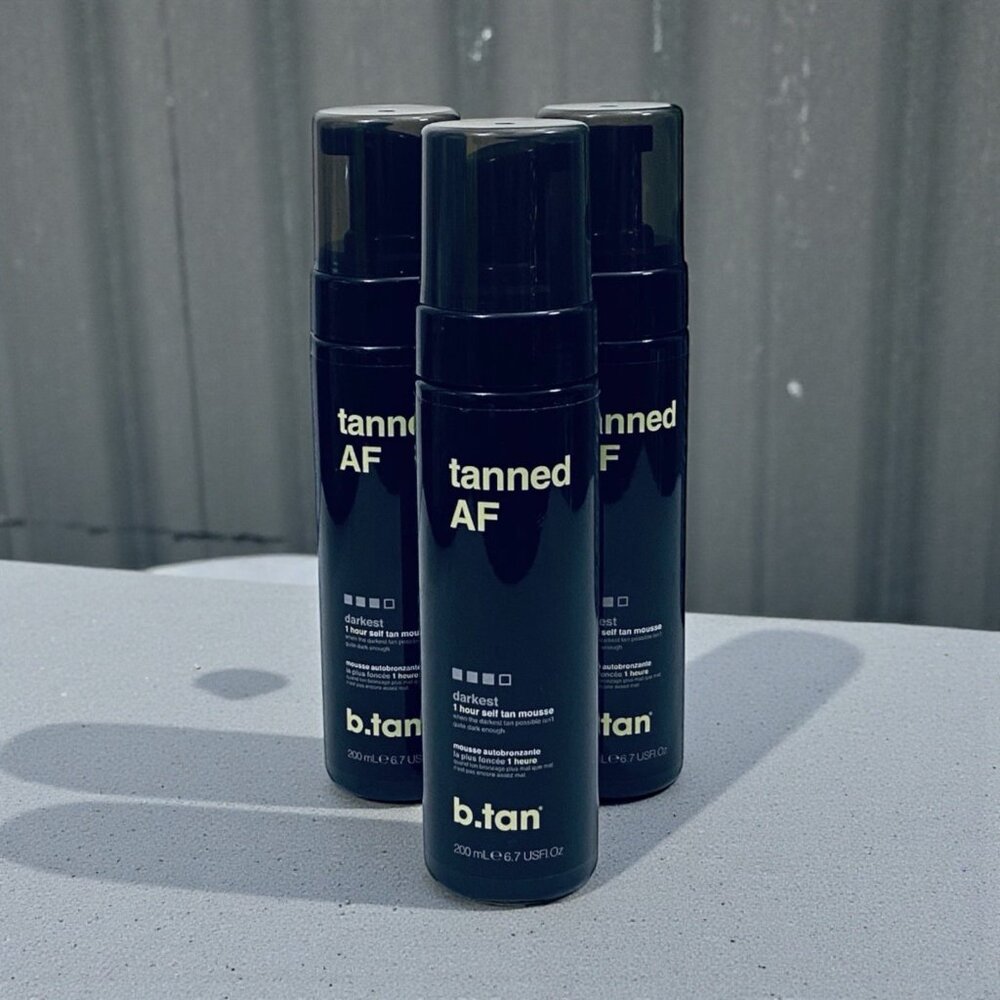 BTAN TANNED AF DARKEST 1 Hour Self Tan Mousse - 6.7 Oz Each 3 pack